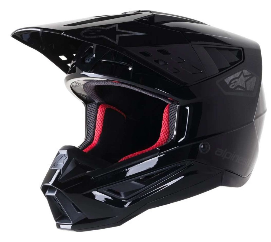 Dirt * | Alpinestars Supertech M5 Scout Helmet Black/Silver