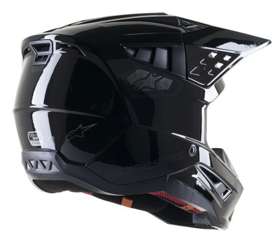 Dirt * | Alpinestars Supertech M5 Scout Helmet Black/Silver