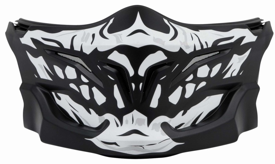 Helmet Accessories * | Scorpion Exo Covert Skull Face Mask [Open Box] Black/White