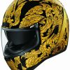 Full Face * | Icon Airform Esthetique Helmet Gold