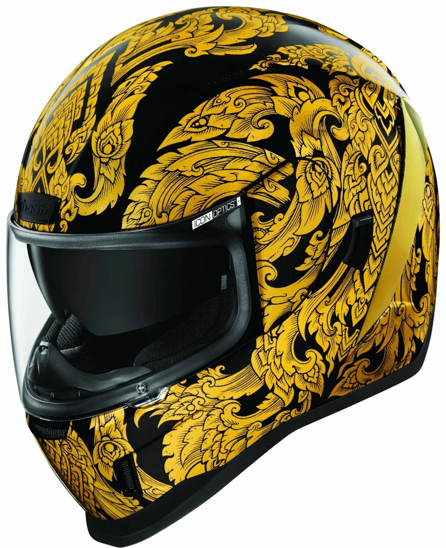 Full Face * | Icon Airform Esthetique Helmet Gold