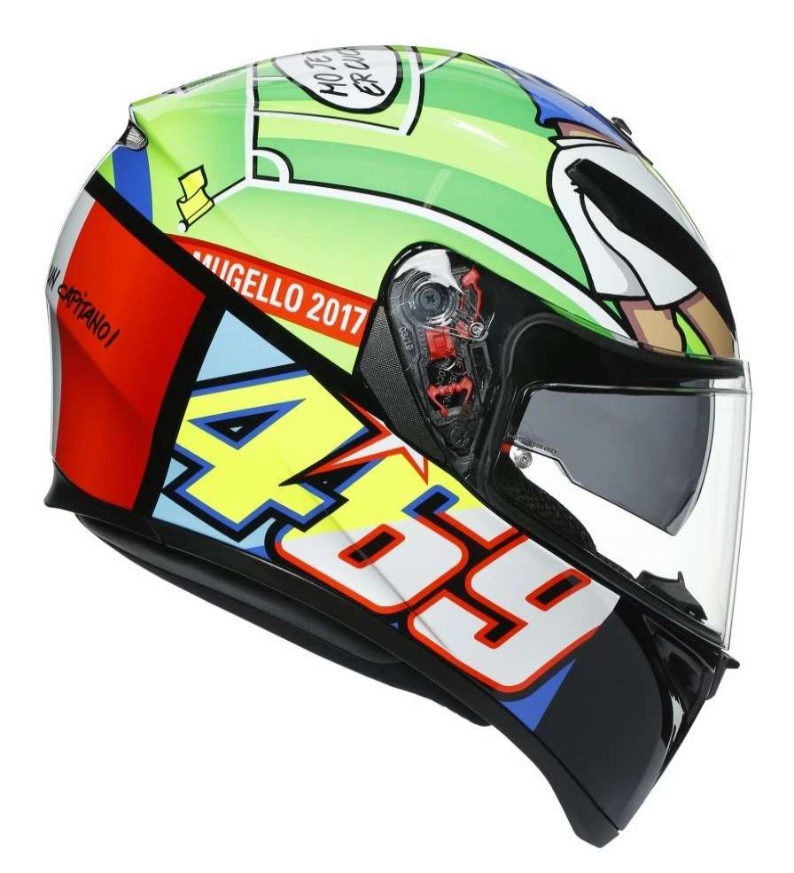 Full Face * | Agv Helmets Agv K3 Sv Mugello 2017 Helmet / Ms [Blemished Very Good] Black/Green/Blue