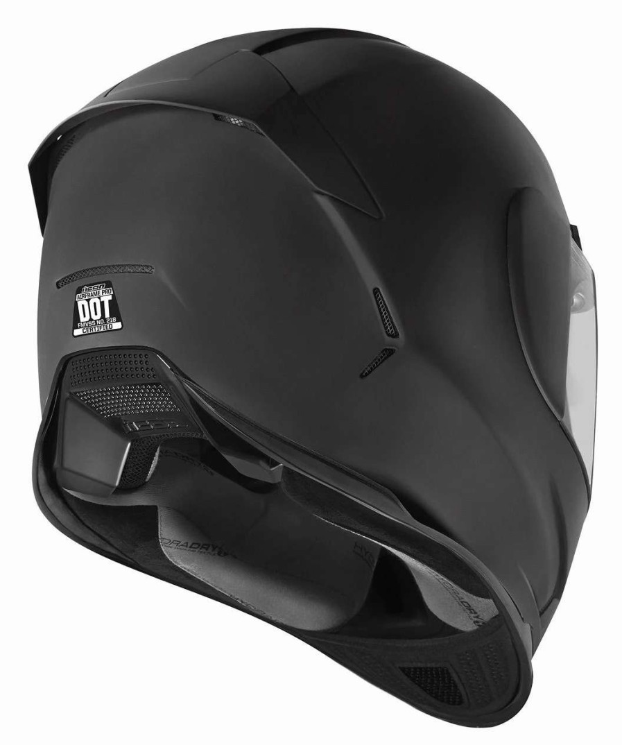 Full Face * | Icon Airframe Pro Rubatone Helmet Matte Black