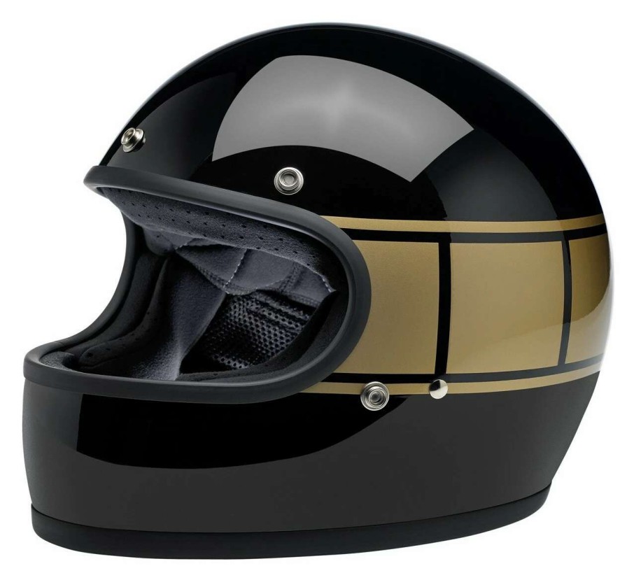 Full Face * | Biltwell Apparel Biltwell Gringo Ece Holeshot Helmet Black/Gold