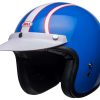 Open Face & 3/4 * | Bell Helmets Bell Custom 500 Six Day Mcqueen Helmet White/Gloss Blue