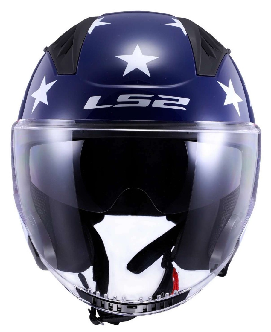 Open Face & 3/4 * | Ls2 Helmets Ls2 Copter American Helmet Red/White/Blue