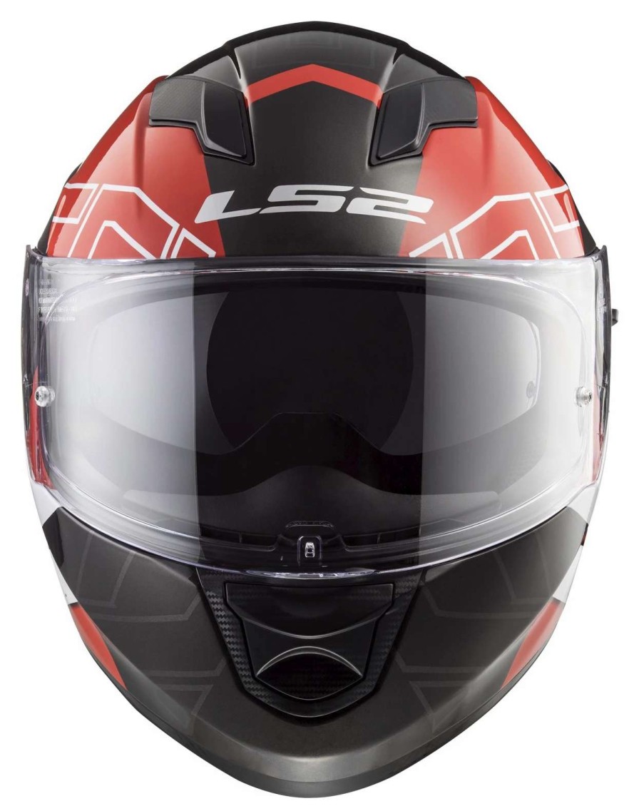 Full Face * | Ls2 Helmets Ls2 Stream Kub Helmet Black/Red