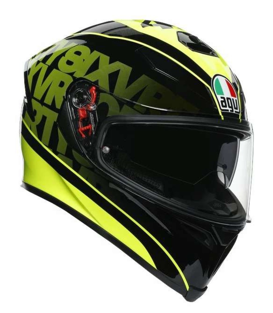 Full Face * | Agv Helmets Agv K5 S Fast 46 Helmet Black/Hi-Viz Yellow