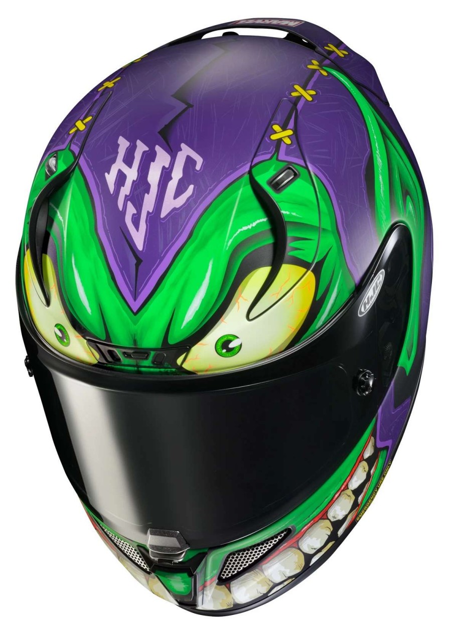 Full Face * | Hjc Helmets Hjc Rpha 11 Pro Green Goblin Helmet Green/Purple