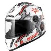 Full Face * | Ls2 Helmets Ls2 Rapid Machine Youth Helmet White/Red/Grey