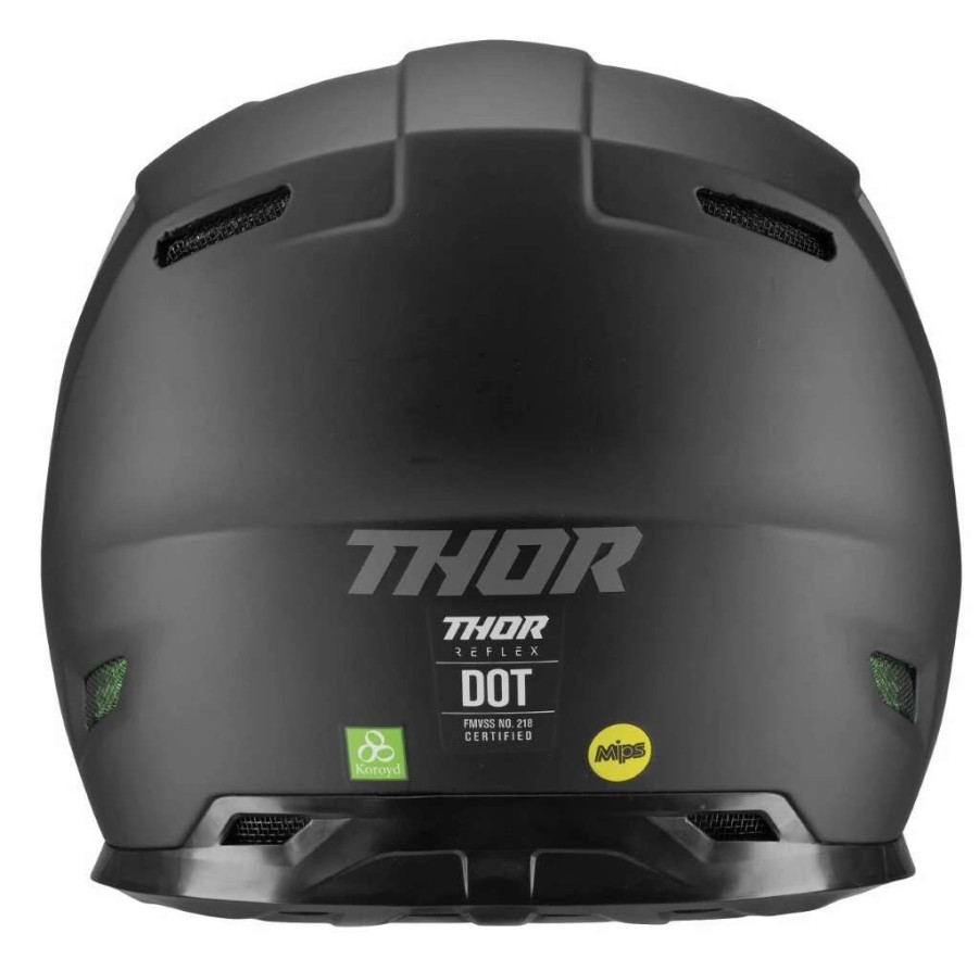 Dirt * | Thor Reflex Blackout Helmet Matte Black