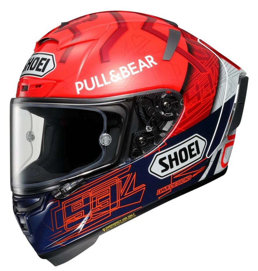 Full Face * | Shoei Helmets Shoei X-14 Marquez 6 Helmet Red/Blue/White