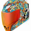 Full Face * | Icon Airflite Mips Redoodle Helmet White/Blue/Orange