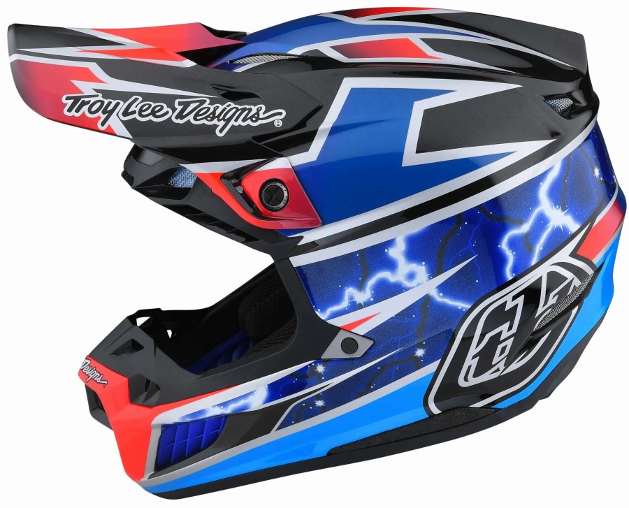 Dirt * | Troy Lee Designs Troy Lee Se5 Lightning Helmet Blue