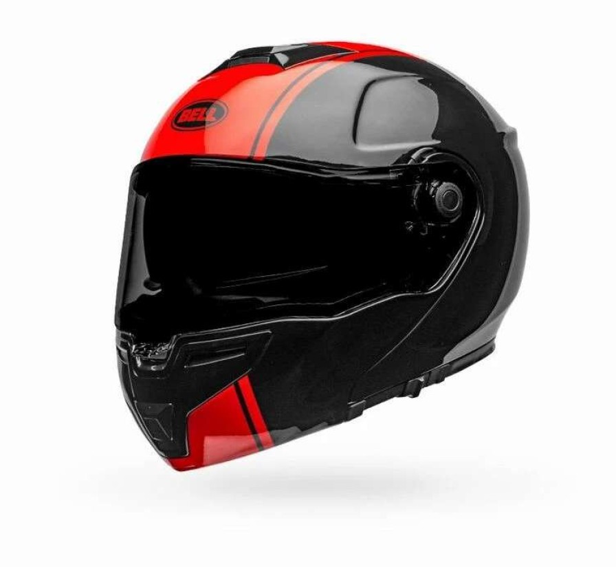 Modular * | Bell Helmets Bell Srt Modular Ribbon Helmet Black/Red