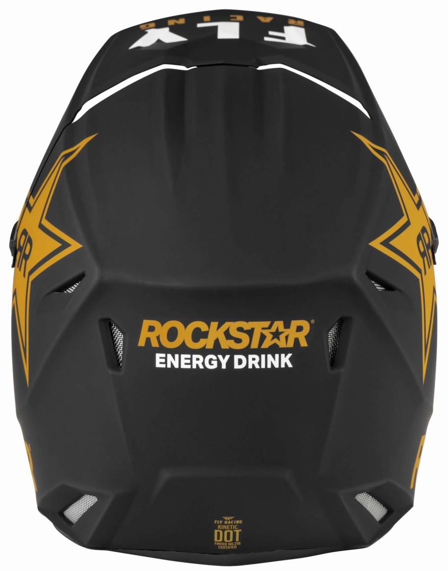 Dirt * | Fly Racing Dirt Fly Racing Kinetic Rockstar Helmet Black/Gold