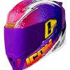 Full Face * | Icon Airflite Quarterflash Helmet / Md [Open Box] Purple