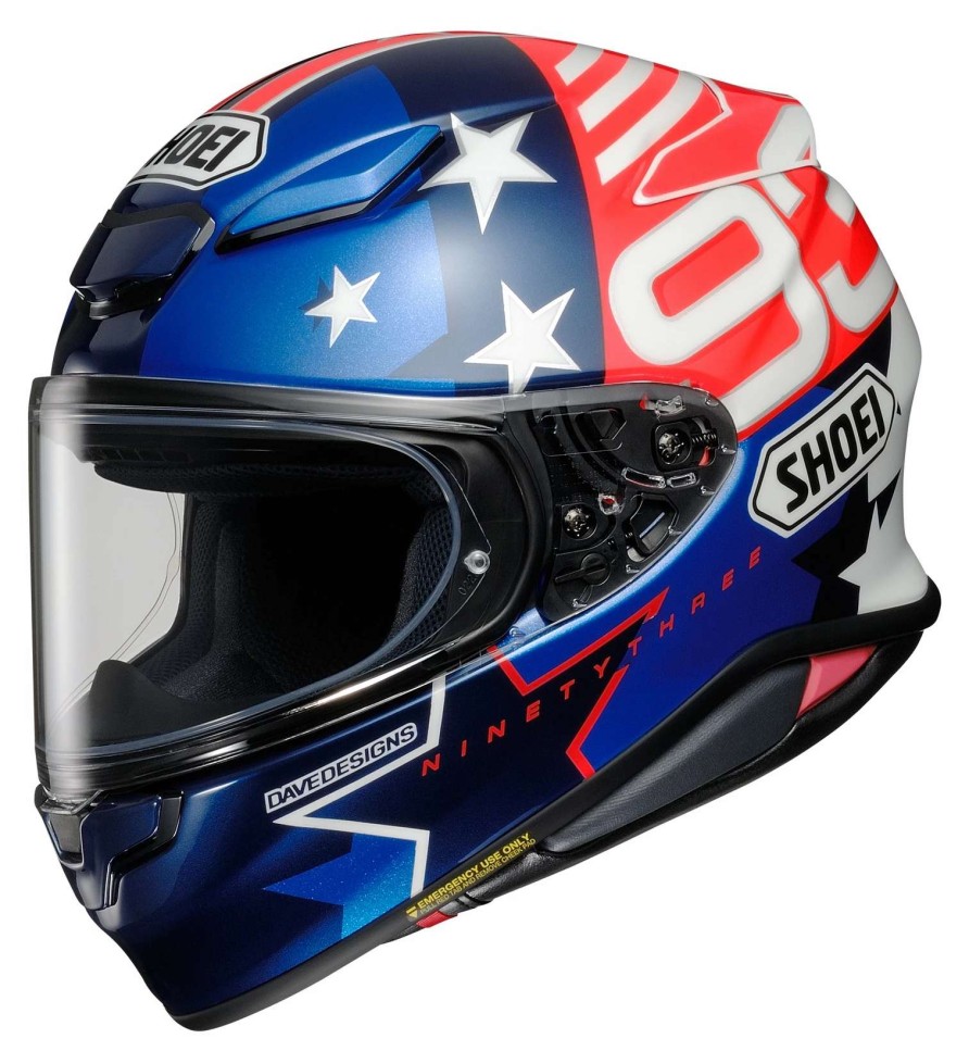 Full Face * | Shoei Helmets Shoei Rf-1400 Marquez American Spirit Helmet Red/White/Blue