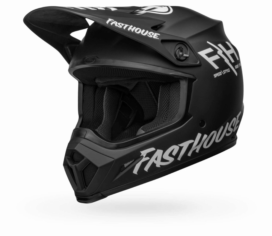 Dirt * | Bell Helmets Bell Mx-9 Mips Fasthouse Prospect Helmet Black/White