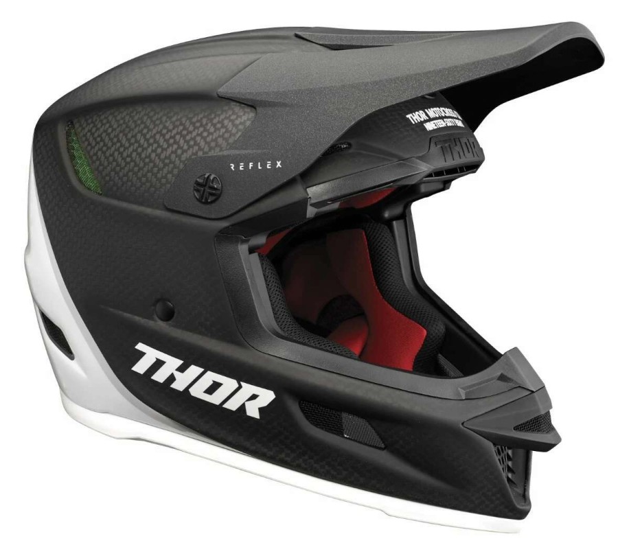 Dirt * | Thor Reflex Carbon Fiber Polar Helmet Black/White