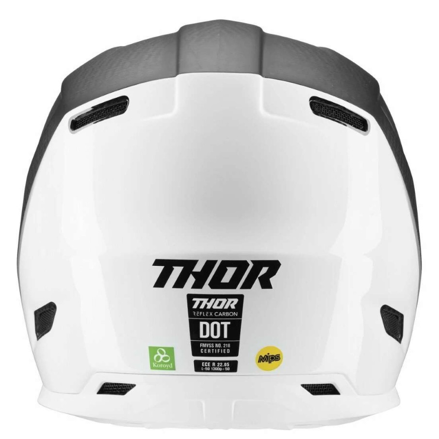 Dirt * | Thor Reflex Carbon Fiber Polar Helmet Black/White