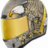 Full Face * | Icon Airform Semper Fi Helmet Gold/Silver/White