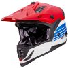 Dirt * | Bilt Lux Defeater Race Helmet White/Red/Blue