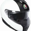 Modular * | Agv Helmets Agv Sportmodular Carbon Helmet White/Black