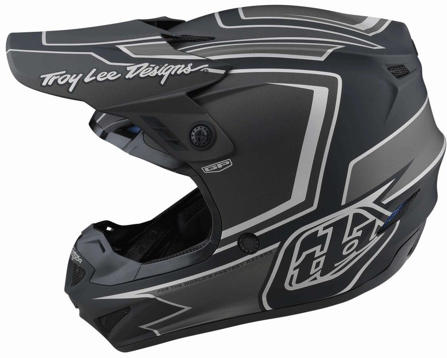 Dirt * | Troy Lee Designs Gp Ritin Helmet / Xl [Open Box] Black/Grey