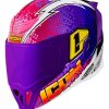 Full Face * | Icon Airflite Quarterflash Helmet Purple