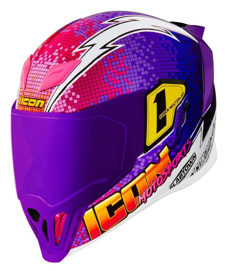 Full Face * | Icon Airflite Quarterflash Helmet Purple