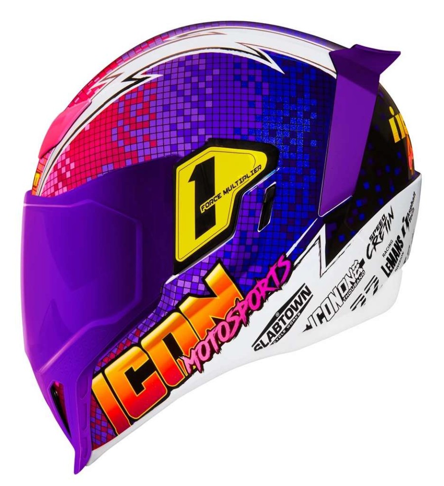 Full Face * | Icon Airflite Quarterflash Helmet Purple