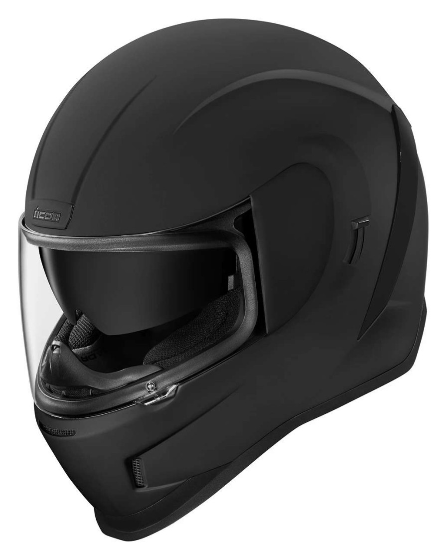 Full Face * | Icon Airform Rubatone Helmet Black