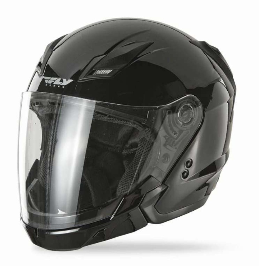 Modular * | Fly Racing Street Tourist Helmet Solids Black