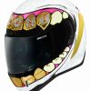 Full Face * | Icon Airform Grillz Helmet White/Gold