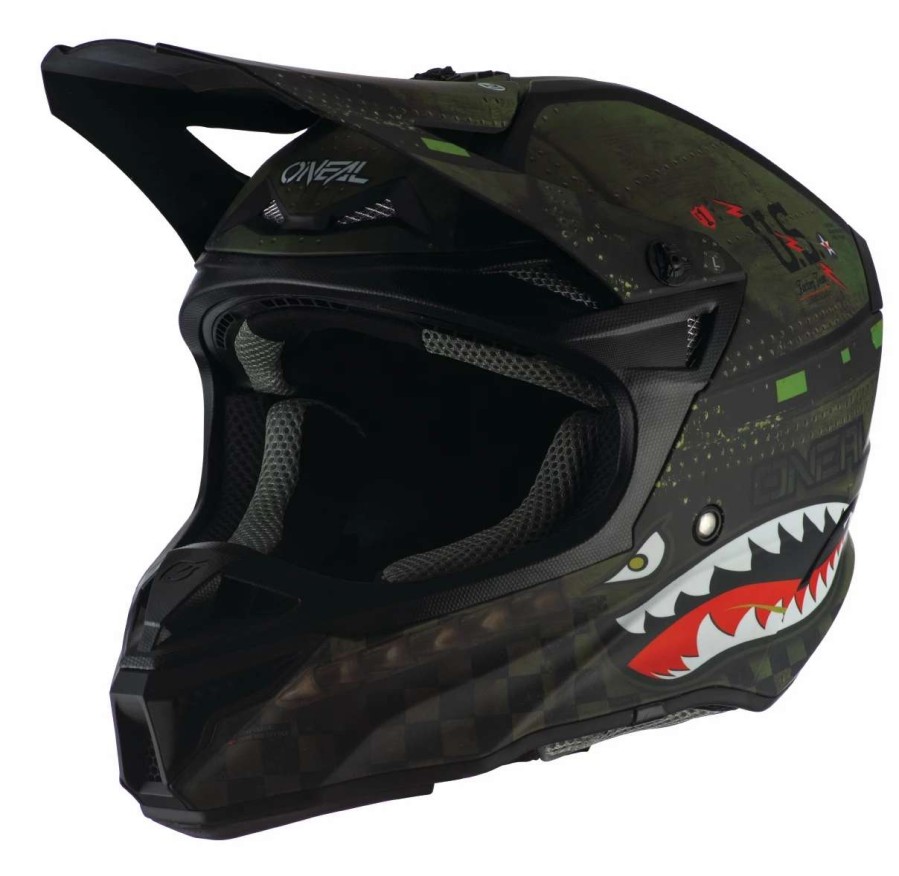 Dirt * | O'Neal 5 Series Warhawk Helmet / Md [Open Box] Black/Green