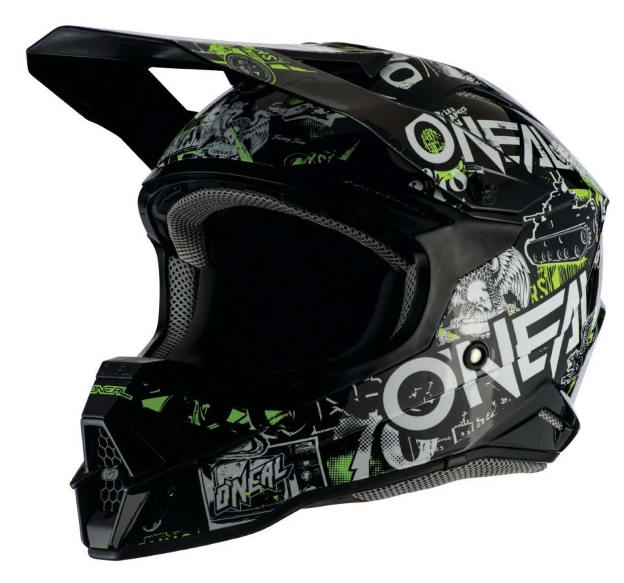 Dirt * | O'Neal 3 Series Attack Helmet / Lg [Open Box] Black/Neon Yellow