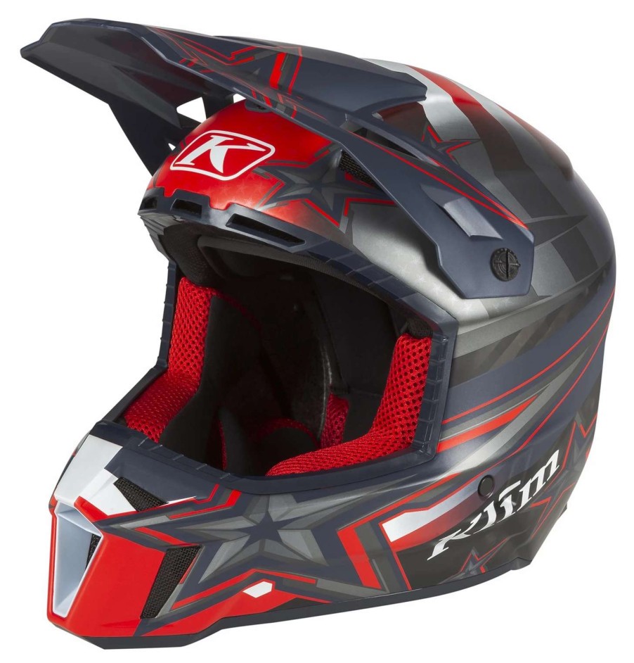 Dirt * | Klim F3 Carbon Patriot Helmet Red/White/Blue