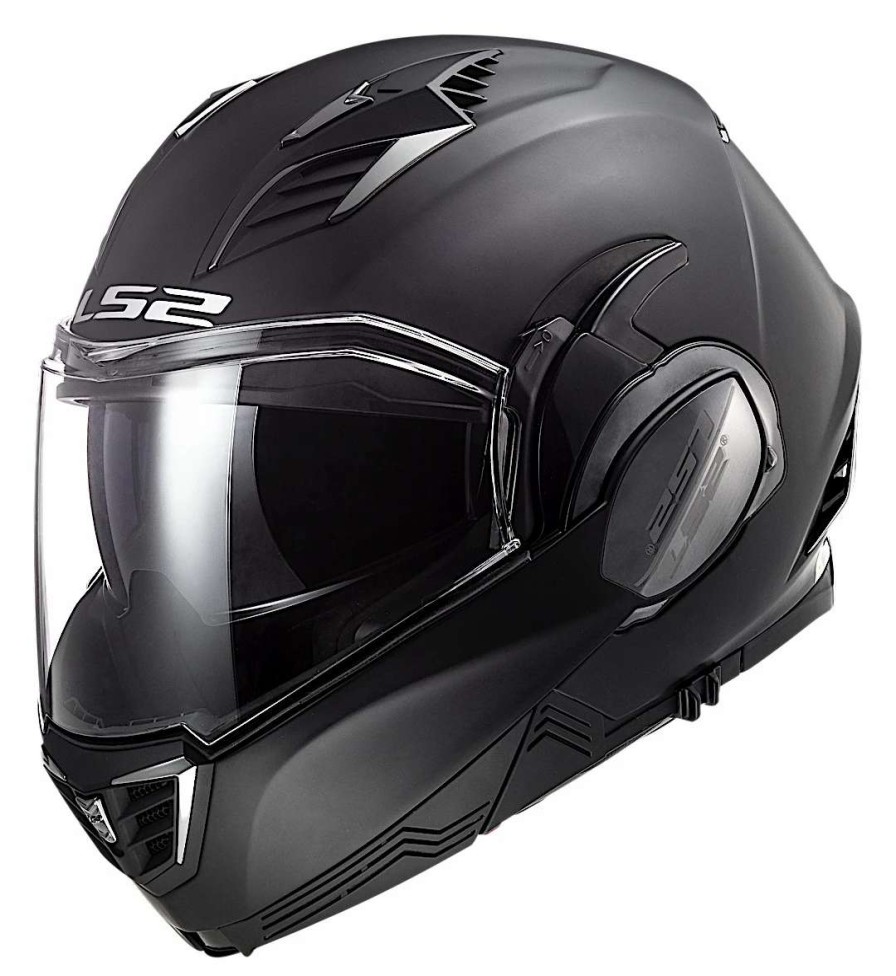 Modular * | Ls2 Helmets Ls2 Valiant Ii Blackout Helmet Matte Black