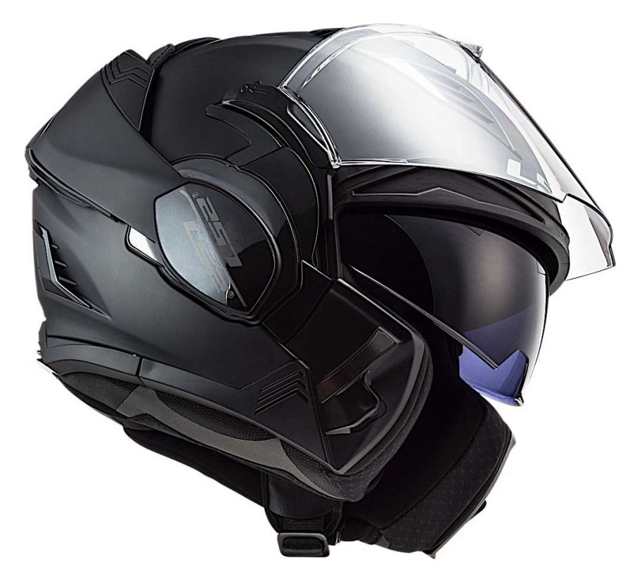 Modular * | Ls2 Helmets Ls2 Valiant Ii Blackout Helmet Matte Black