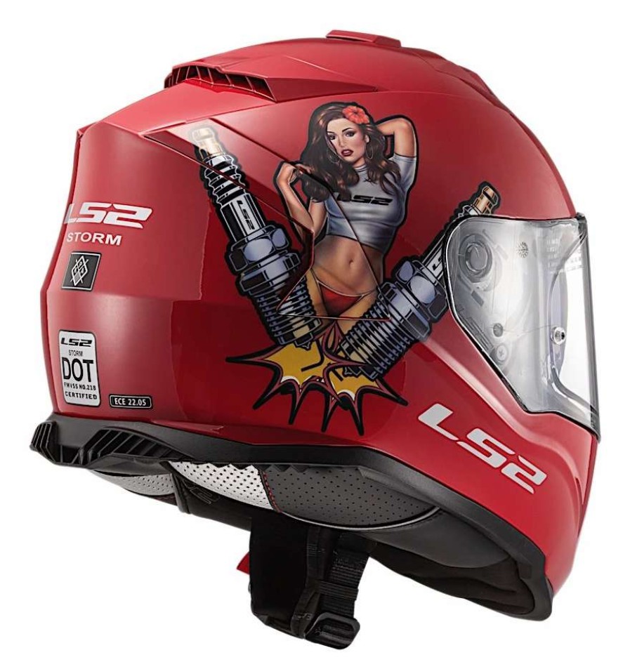 Full Face * | Ls2 Helmets Ls2 Assault Spark Helmet Red