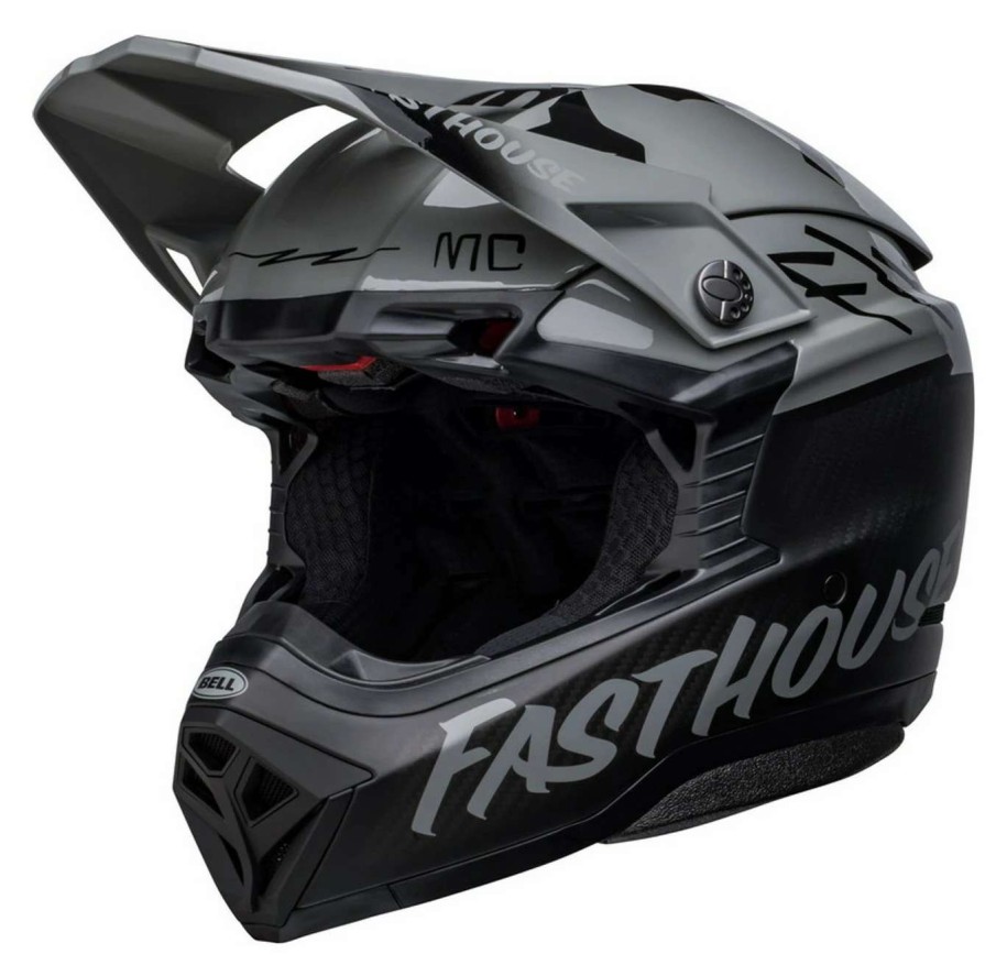 Dirt * | Bell Helmets Bell Moto-10 Spherical Fasthouse Bmf Helmet / Lg [Open Box] Matte Black/Grey/Black