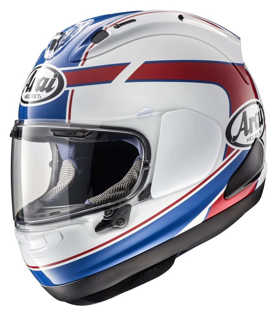 Full Face * | Arai Helmets Arai Corsair X Schwantz Helmet White/Red/Blue