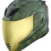 Full Face * | Icon Airflite Battlescar 2 Helmet Green