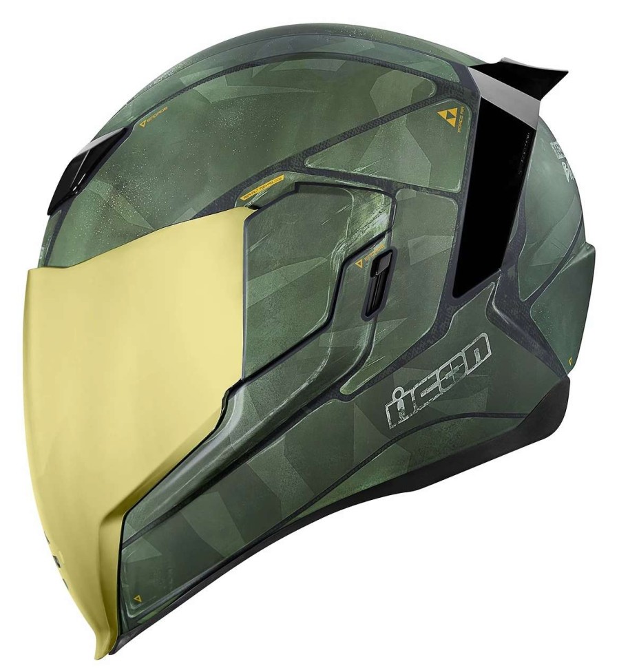 Full Face * | Icon Airflite Battlescar 2 Helmet Green