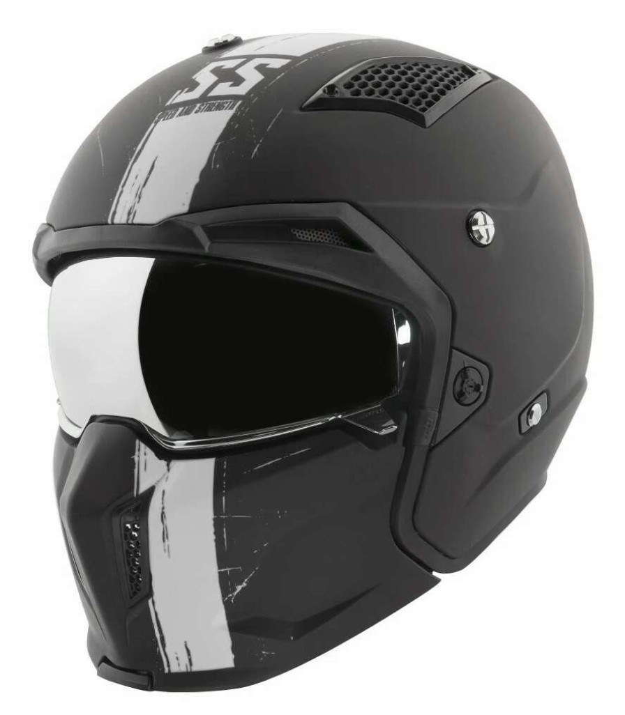 Full Face * | Speed And Strength Ss2400 Tough Nails Helmet / Xl [Open Box] Matte Black/White