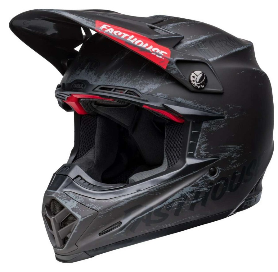 Dirt * | Bell Helmets Bell Moto-9S Flex Fasthouse Mojave Helmet Matte Black/Red