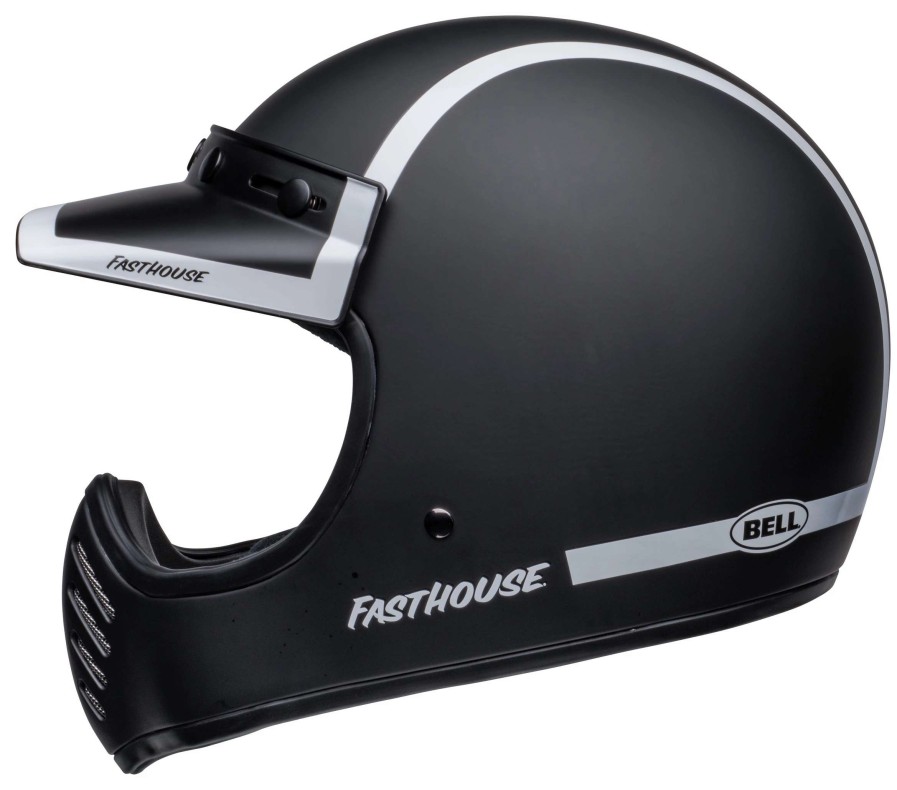 Full Face * | Bell Helmets Bell X Fasthouse Moto-3 Old Road Helmet Black/White