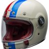 Full Face * | Bell Helmets Bell Bullitt Command Helmet Vintage White/Oxblood/Blue