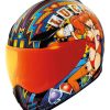 Full Face * | Icon Domain Lucky Lid 4 Helmet Red/Black